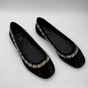 Free People Women's Disco Dancer Ballet Flat Black Size 7